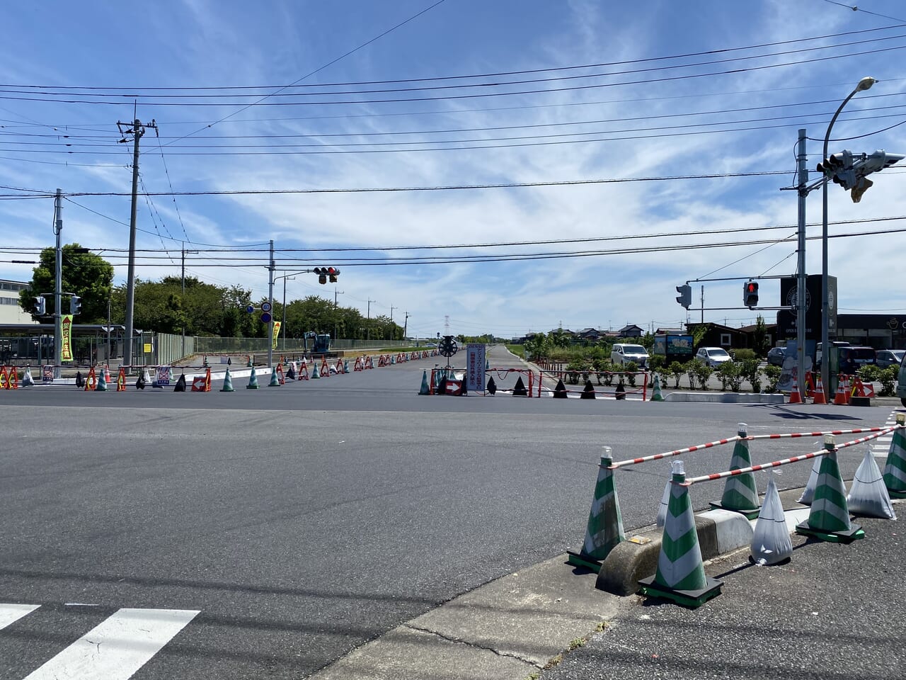 ビバモール付近から見た加須はなさき公園方面の景色