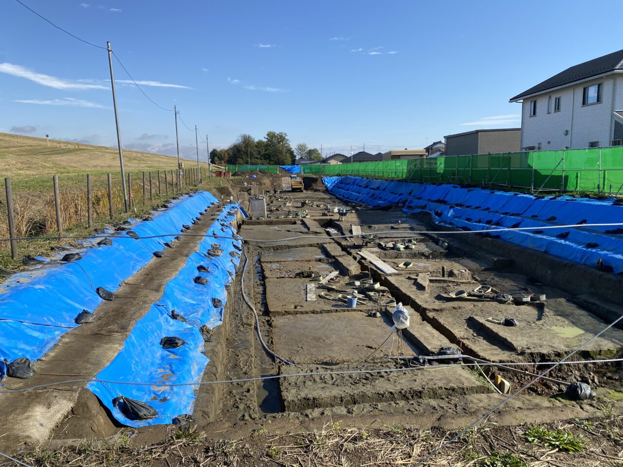 発掘調査中の船川遺跡