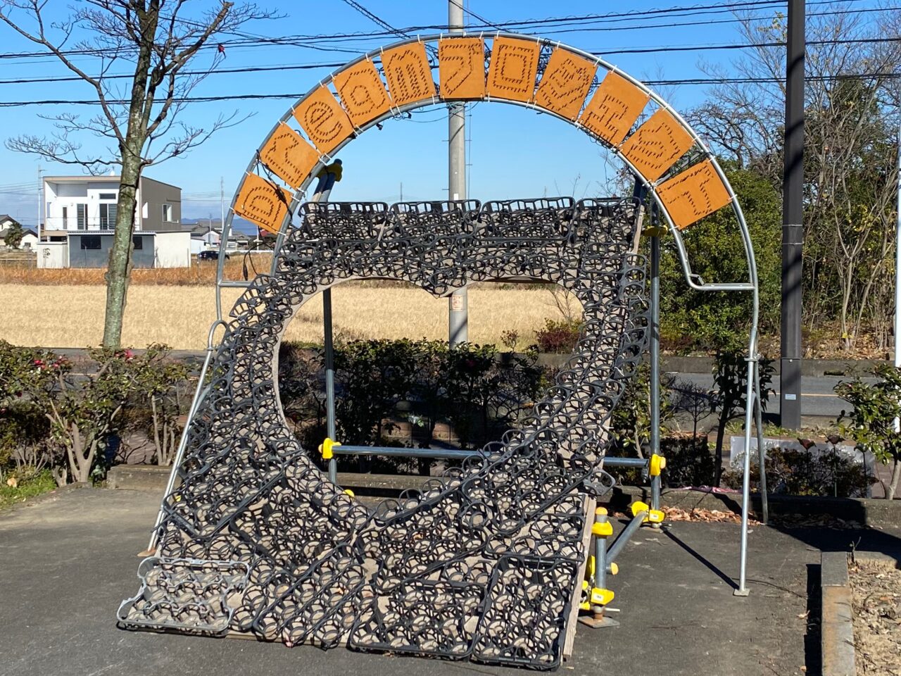 記念撮影できるハート型イルミネーション