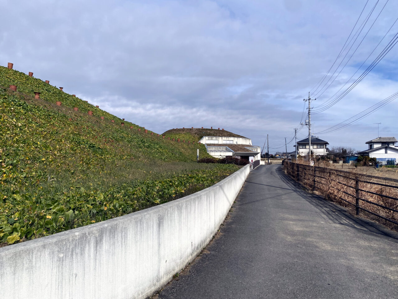 将軍山古墳の横の道