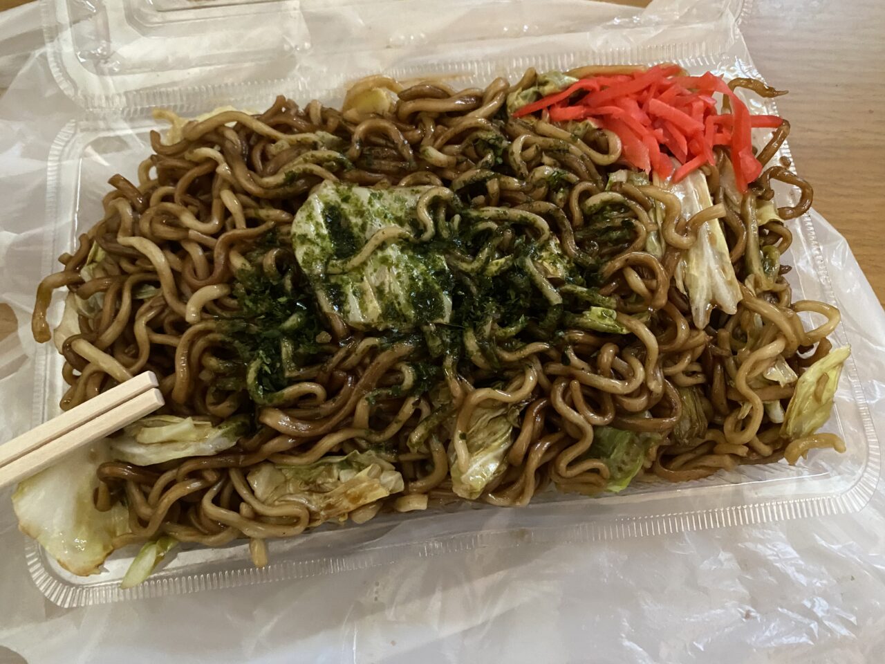 みろく屋の焼きそばのアップ