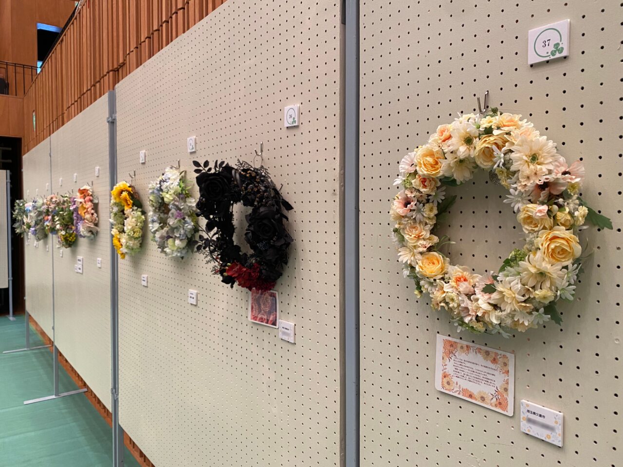 リースコンテストの作品展示
