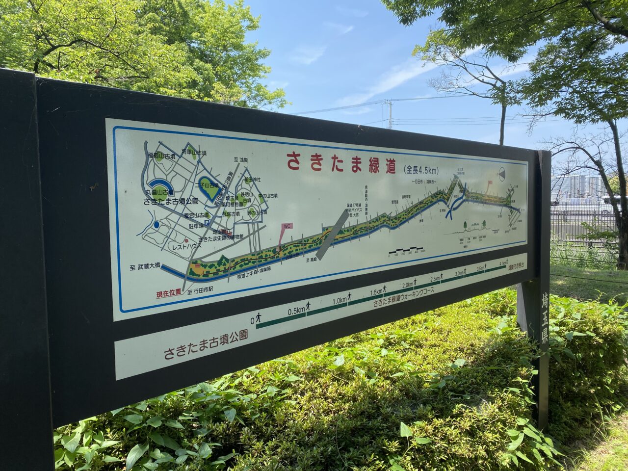 さきたま緑道の地図