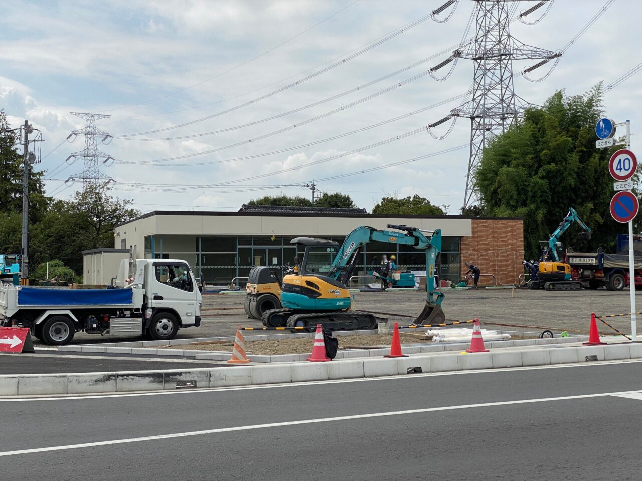 工事中のセブンイレブン加須水深店