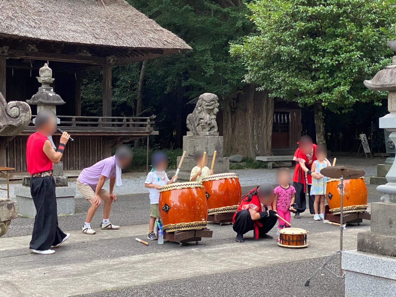 子どもたちの太鼓体験