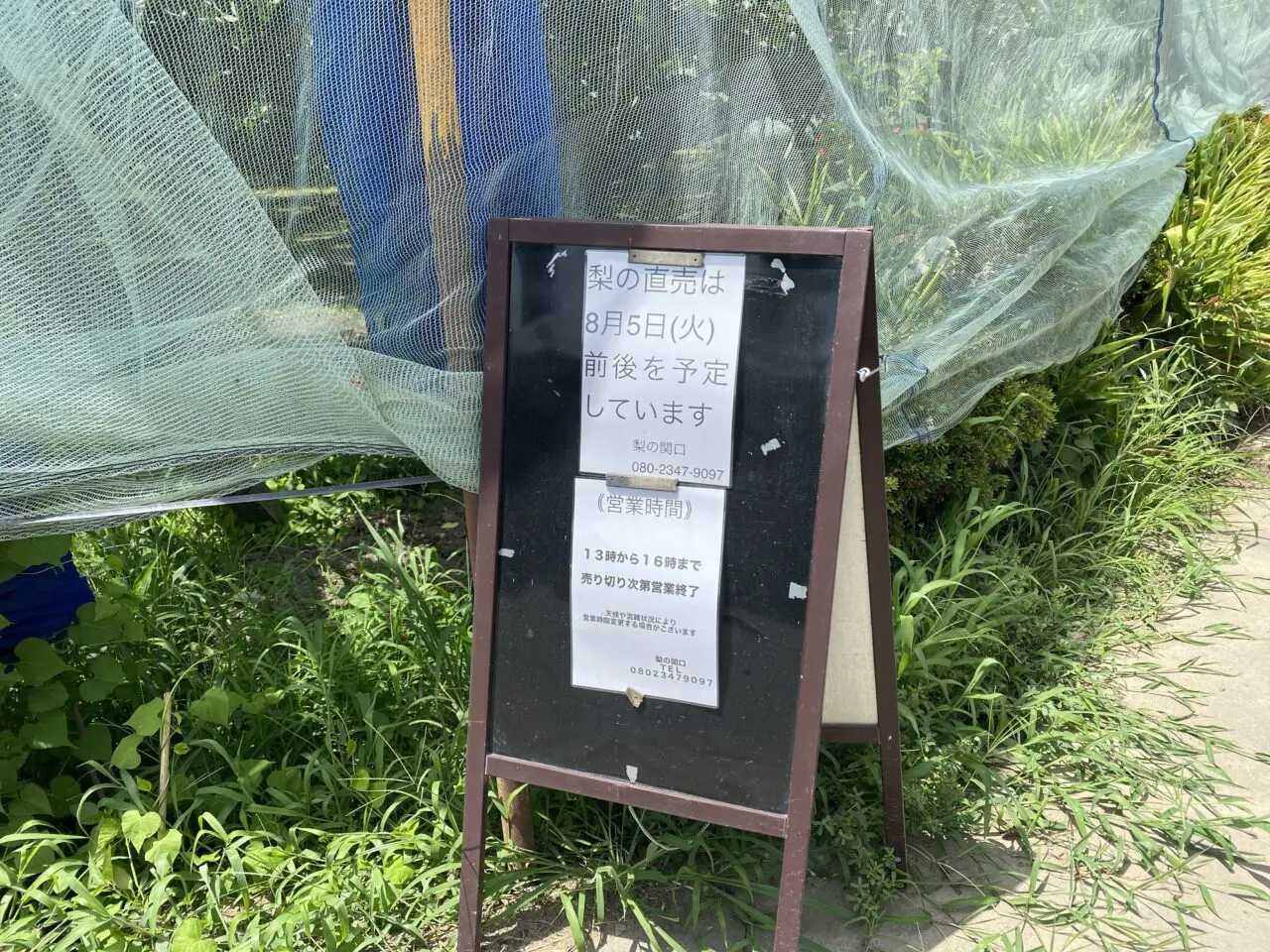 梨の関口（看板）
