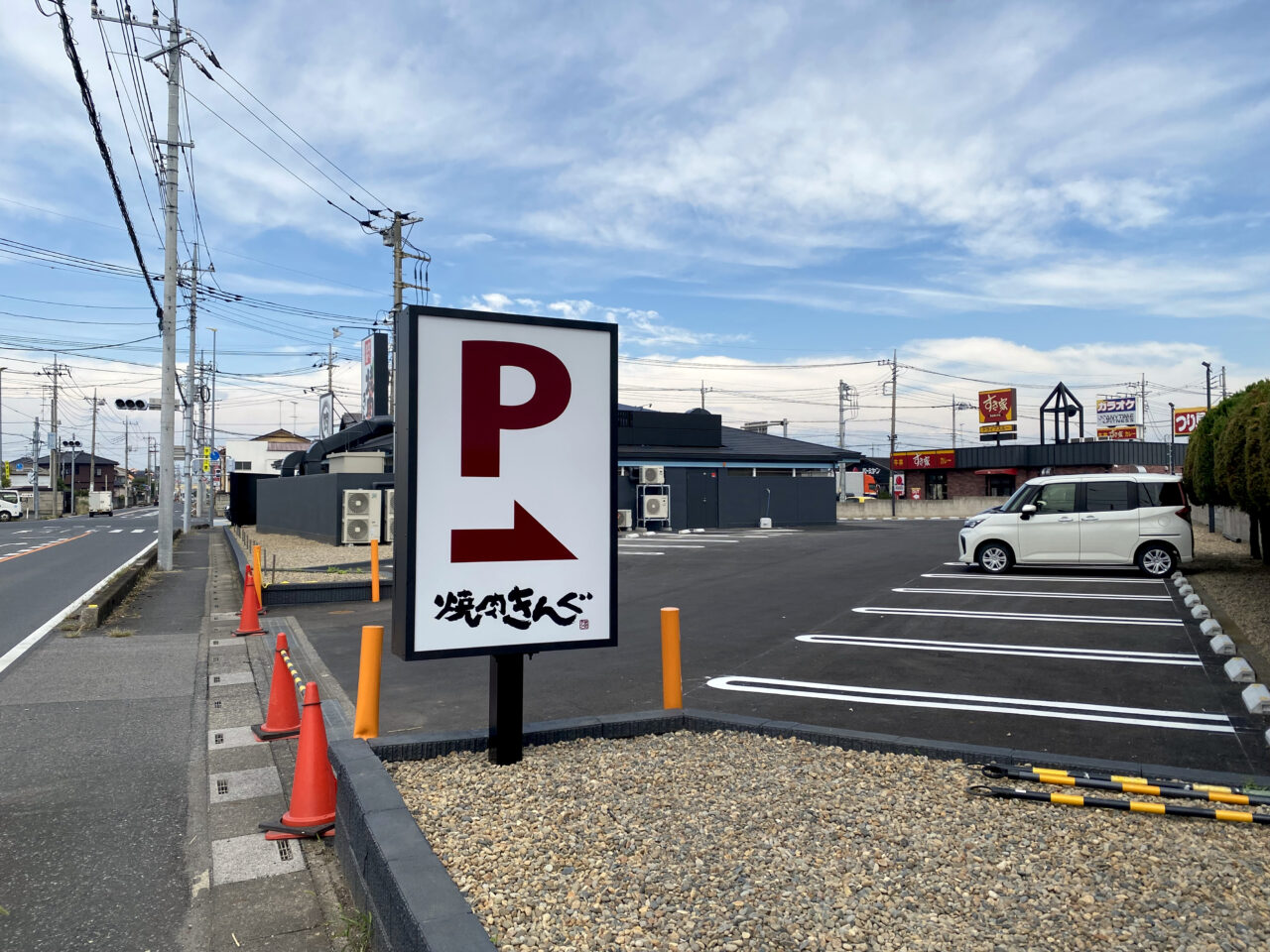 焼肉きんぐ羽生店の駐車場