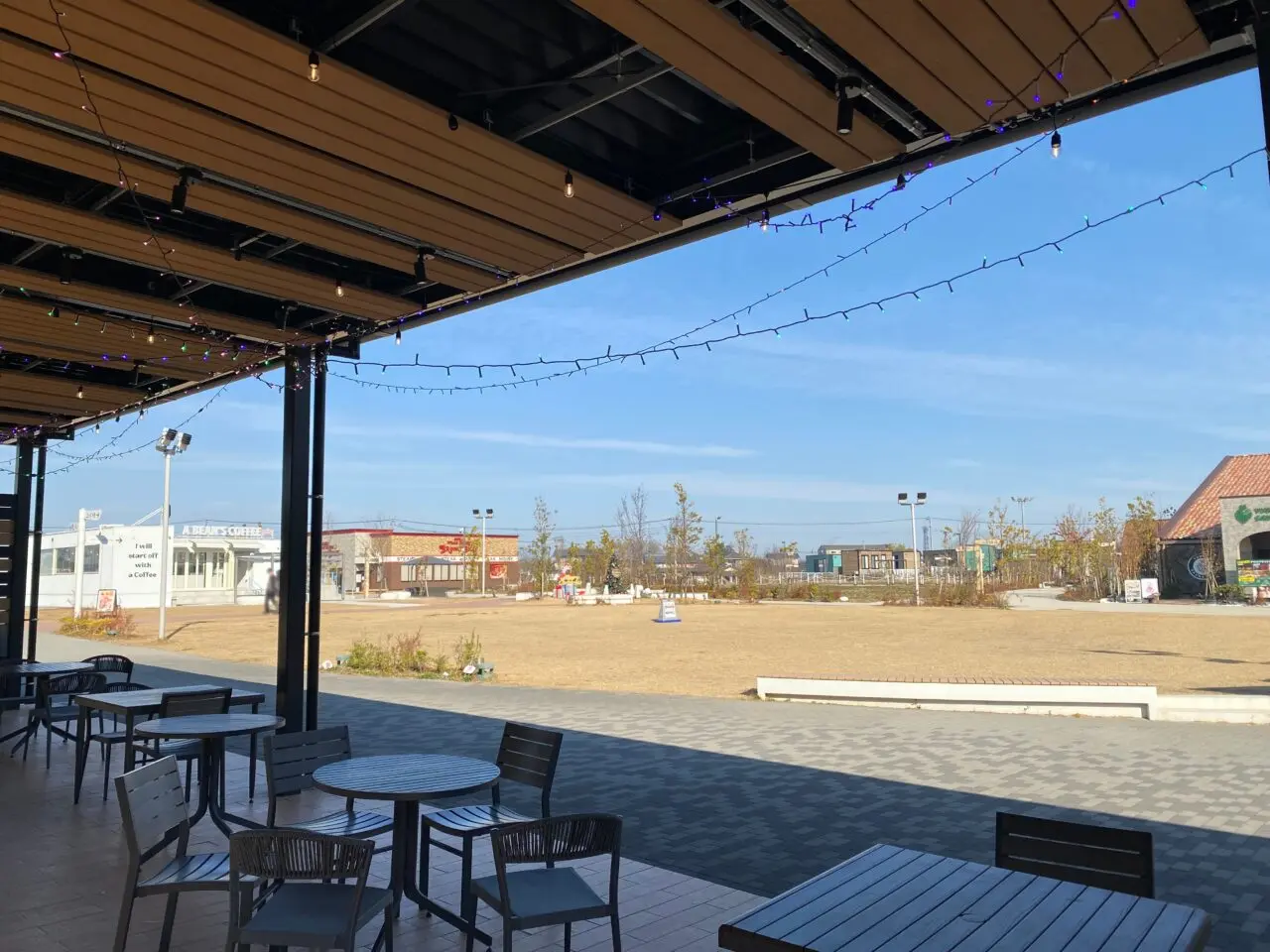 テラス席から見たnoNIWA