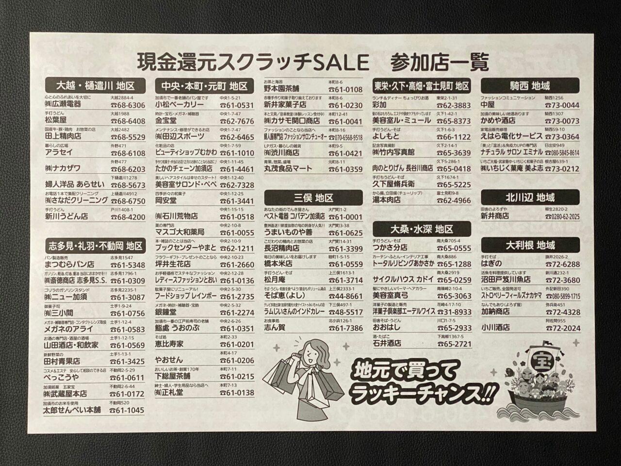 現金還元スクラッチSALEの参加店