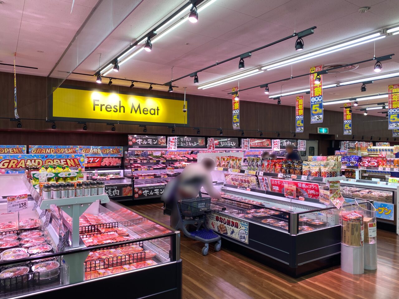 トライアル騎西店の精肉売り場