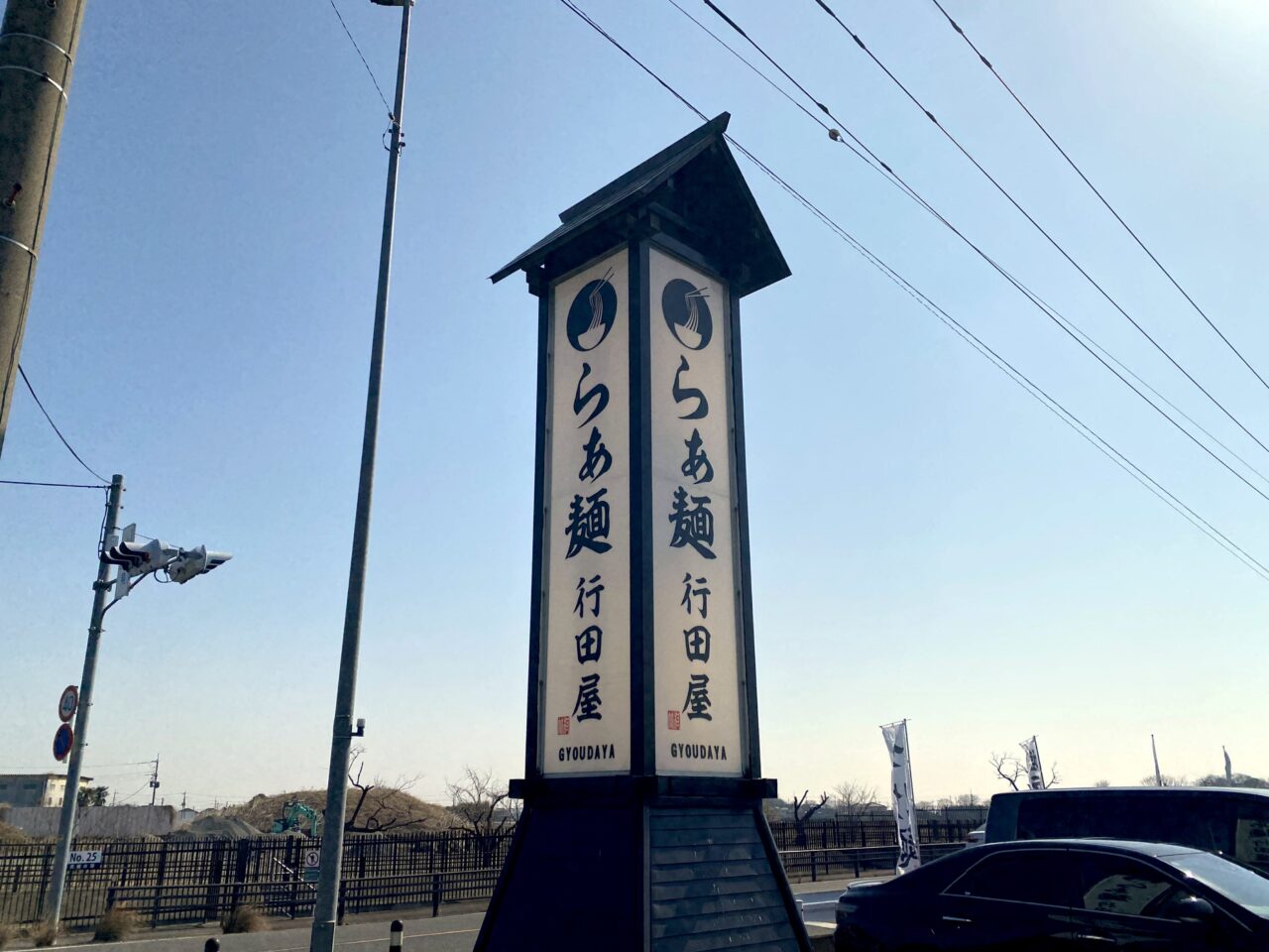 らぁ麺 行田屋の看板