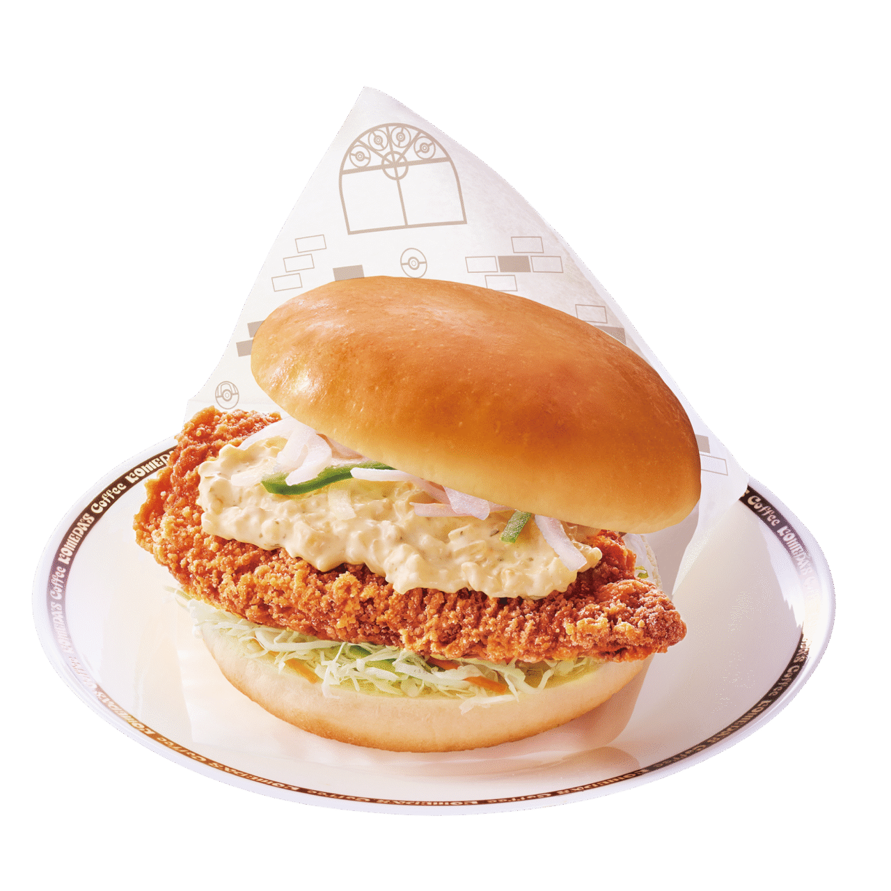 フシギダネ・ヒトカゲ・ゼニガメのなかよし鶏タツタバーガー レモンタルタル