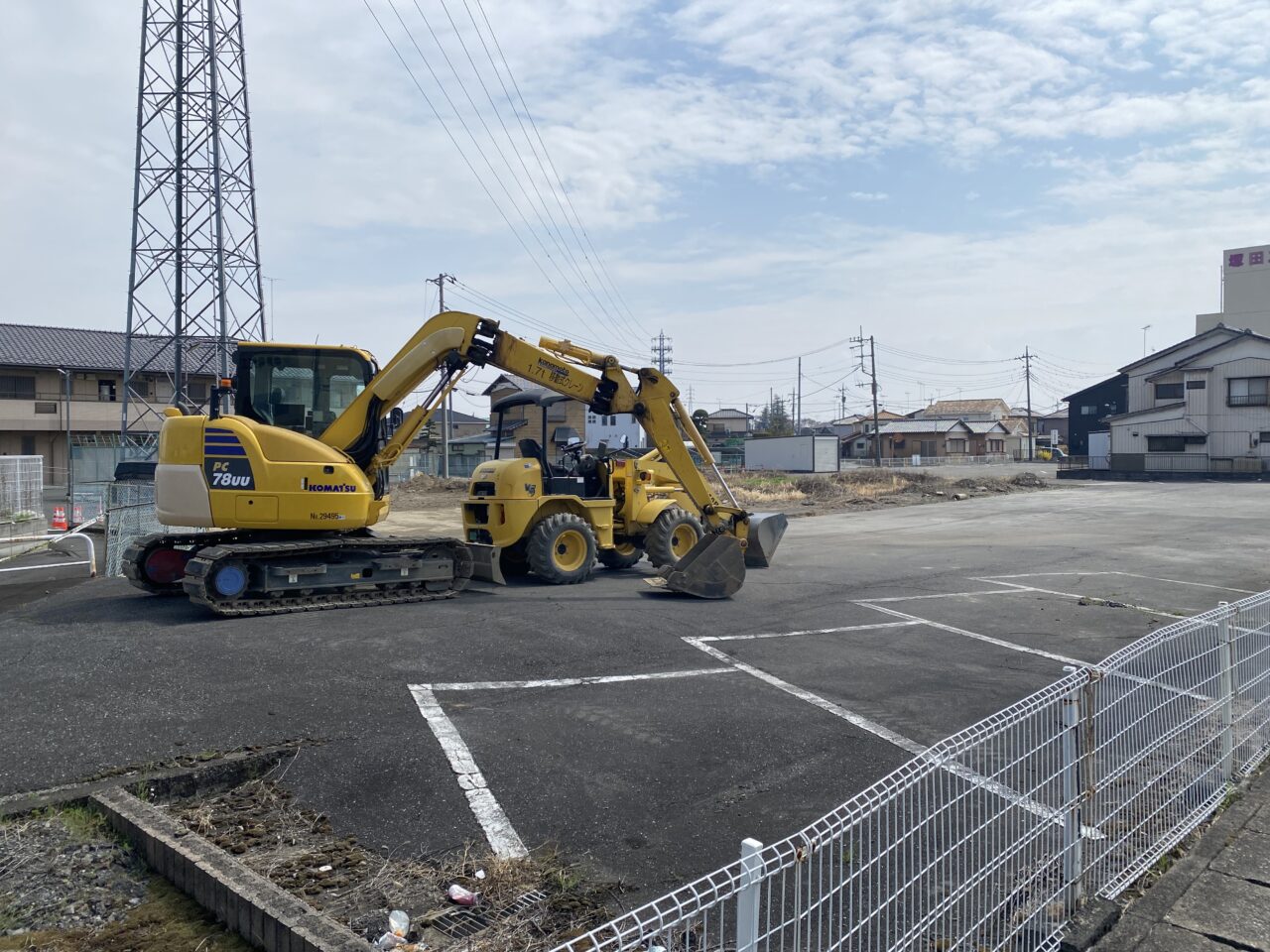 ホテルルートインの工事現場