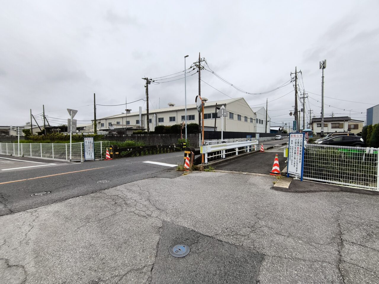 架替工事を予定している川面橋