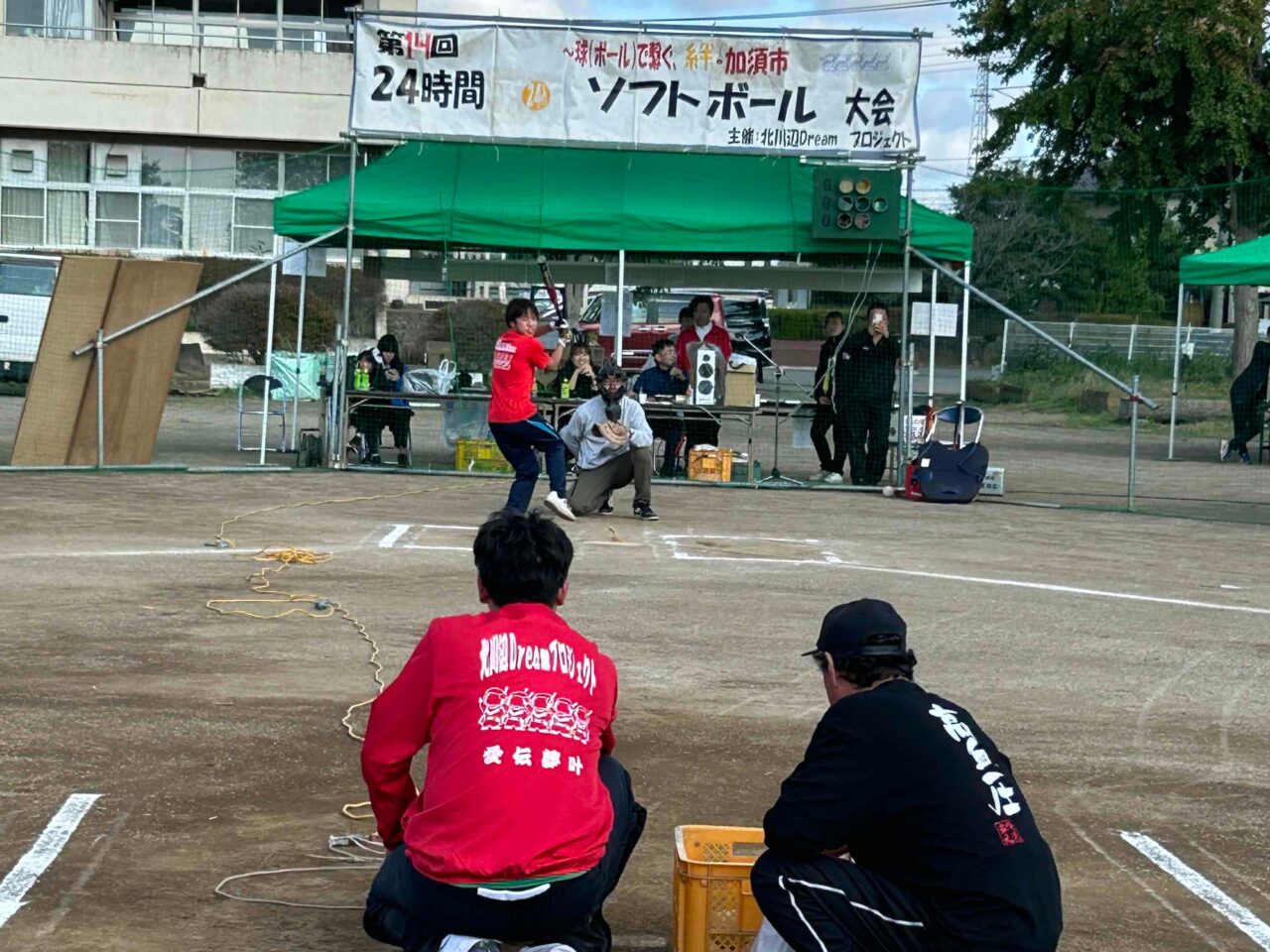 過去に開催した24時間ソフトボール大会の風景